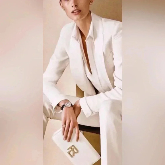 Ralph Lauren Women’s White 100% Linen Single Breasted Blazer Coat Jacket Size 10 - Picture 2 of 16